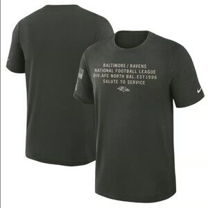 Baltimore Ravens Nike Dark Green Salute to Service Sideline Slub Dri-FIT T-Shirt